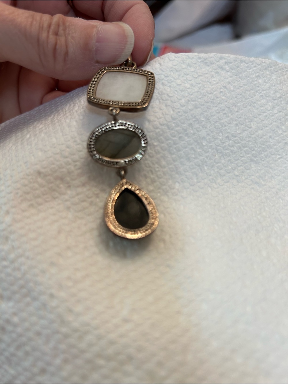 Barse Thai 925 SS faceted onyx drop pendant - Picture 4 of 4